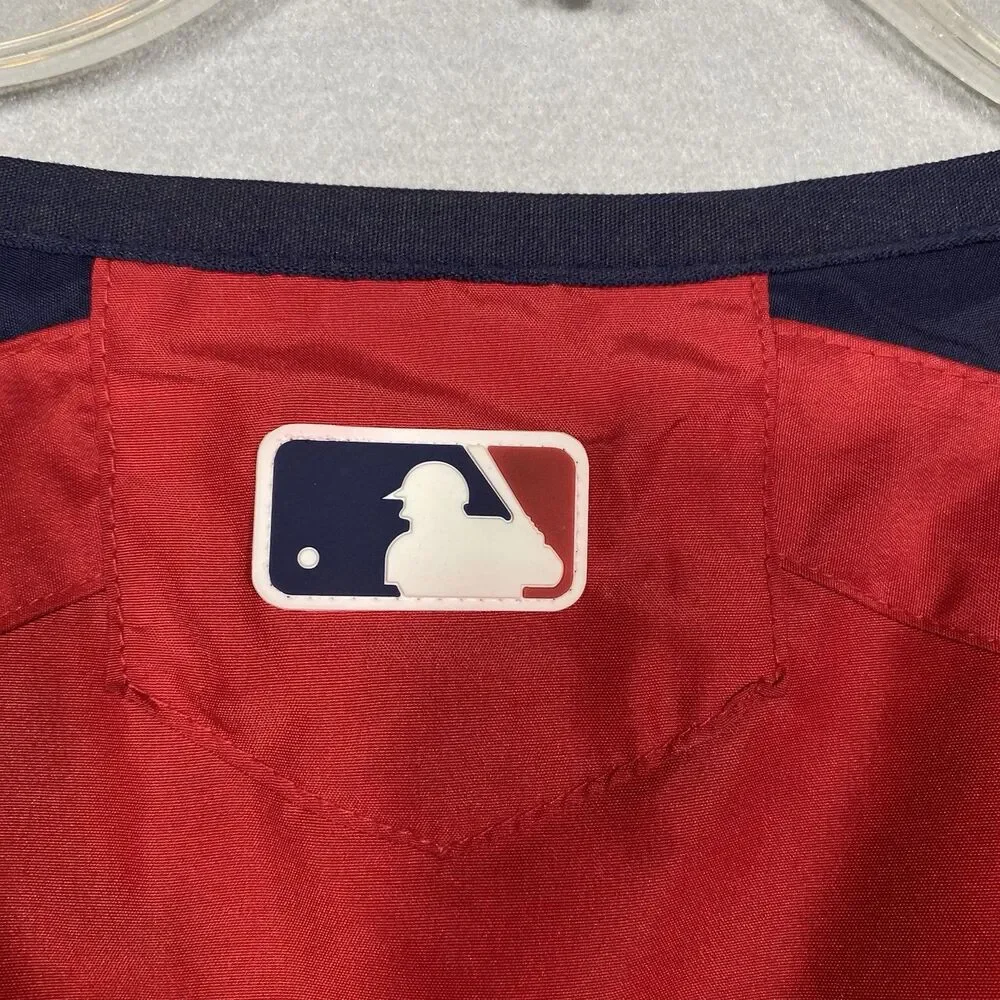 Boston Red Sox Jacket Men Medium Majestic Red MLB Baseball Warm Up Pullover